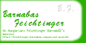 barnabas feichtinger business card